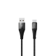 ليفور كيبل USB-Micro بطول 1متر نايلون - أسود